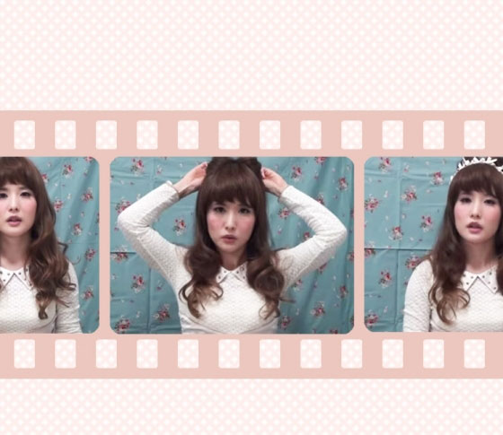 VBR・ミヤマリのヘアアレンジ動画「ネコ耳風ハーフアップ」