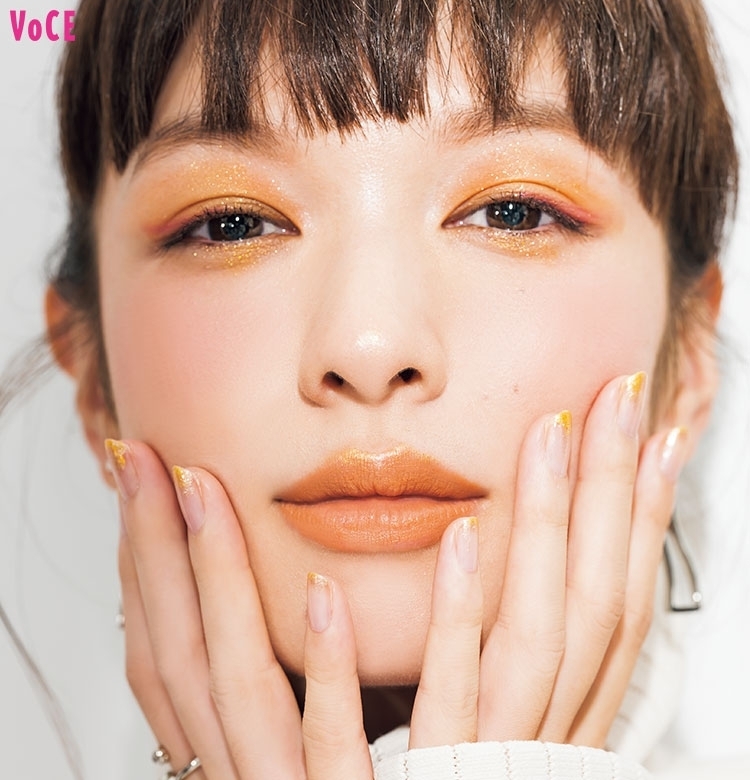 【アラサー盛りメイク】オレンジ×キラキラで「ほの甘ヘルシー」|ヘアメイク中野明海