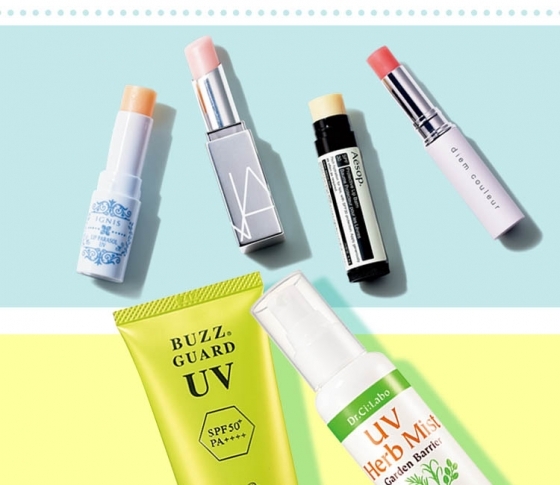 アウトドア派必携! 虫除け機能付きUV&リップUV