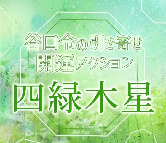 【2019年下半期占い・風水】四緑木星は休息も大切に【谷口令の引き寄せ開運アクションアドバイス】