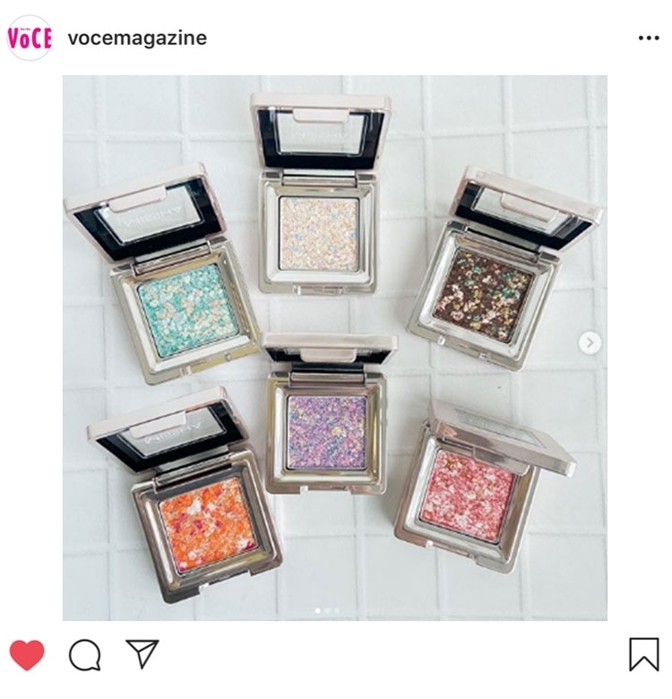 【VOCEインスタ投稿TOP5】可愛すぎて全色買いしたい♡ミシャのグリッタープリズム シャドウが1位!